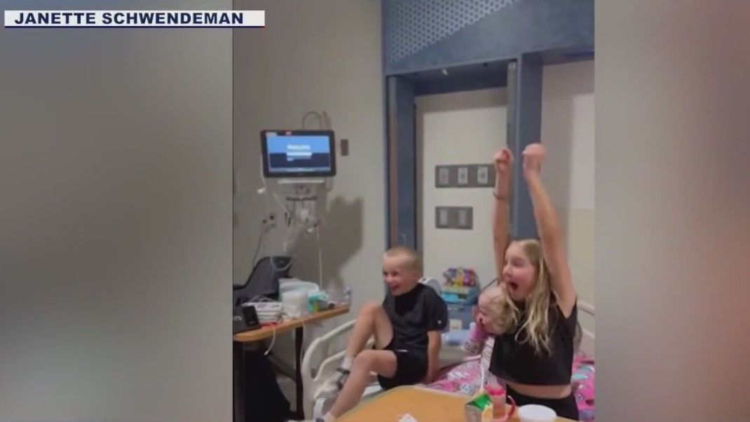 Boy finds out he's a bone marrow match for sister