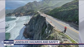 Heavy rains wash away part of Highway 1 near Big Sur