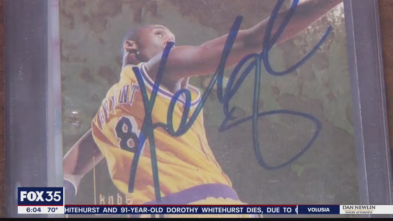 Kobe Bryant fan gives FOX 35 a look at his priceless collection