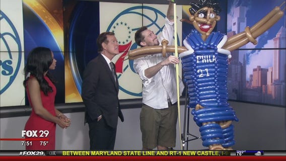 Joel Embiid the latest of local man?s new hobby, making balloon replicas