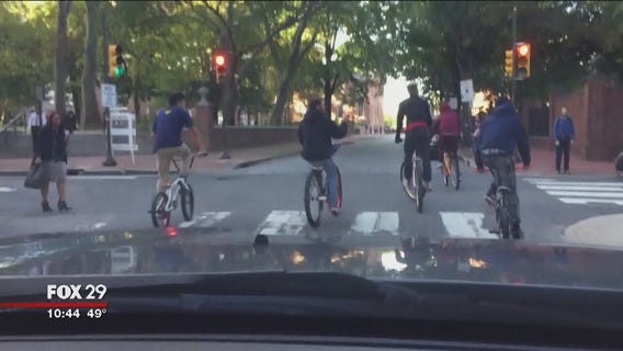 FOX 29 Investigates: Kids on bikes weaving in and out of traffic during rush hour