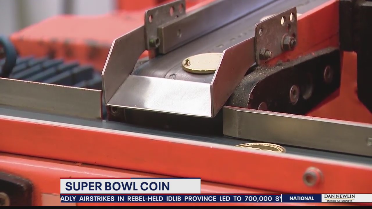 Commemorative Super Bowl coin made in Melbourne