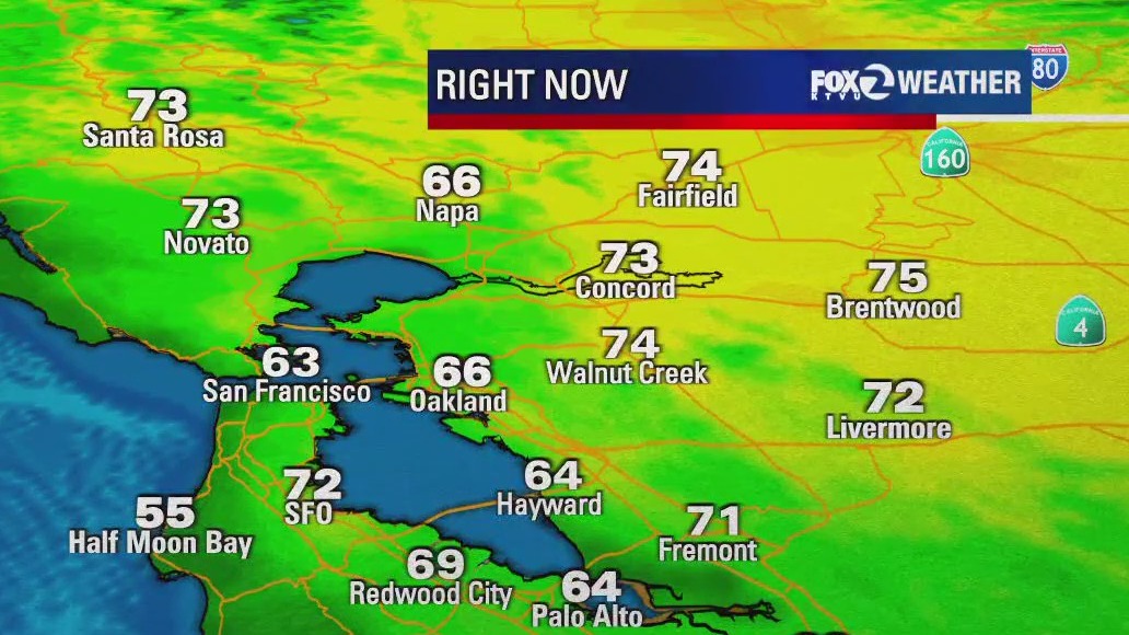 Warmer weather around coastline