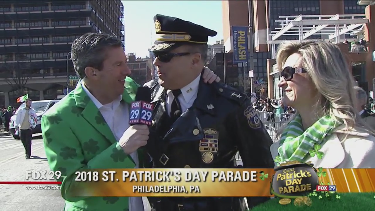 Deputy Commissioner Joseph Sullivan joins in on the St. Patrick's Day celebration