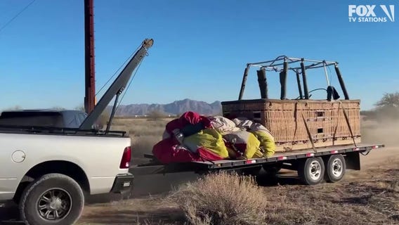 Scene of deadly hot air balloon crash in Eloy, Arizona
