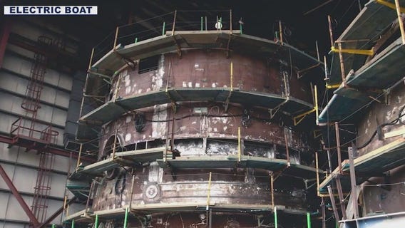U.S.S. Arizona nuclear submarine under construction