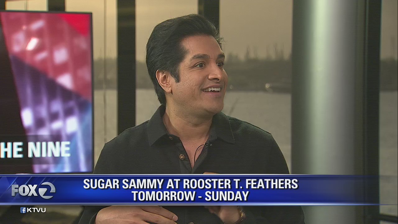 Sugar Sammy performing at Rooster T. Feathers