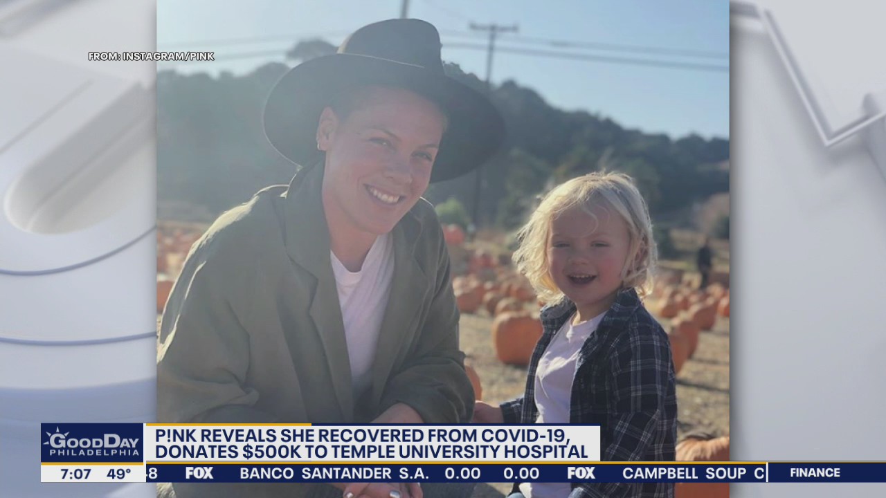 Pink recovers from coronavirus, donates $5k to Temple Hospital