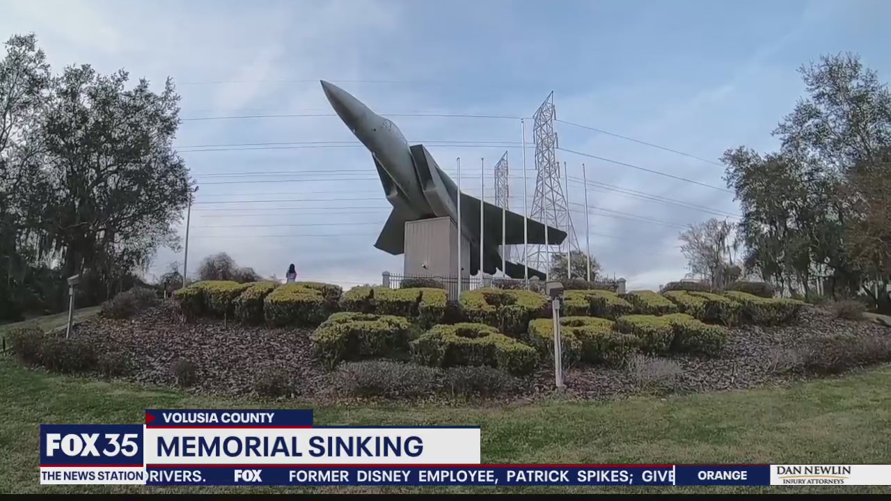 Depression threatening memorial that appears to be sinking