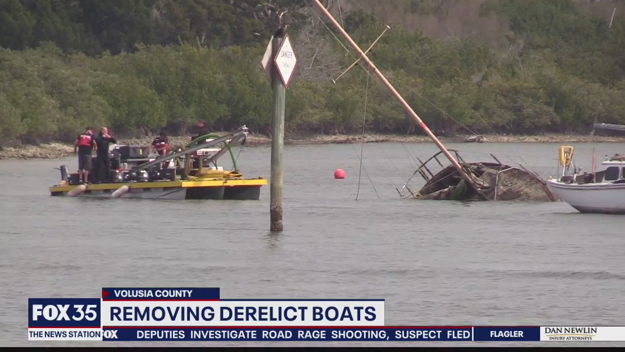 Derelict boats being removed from Indian River