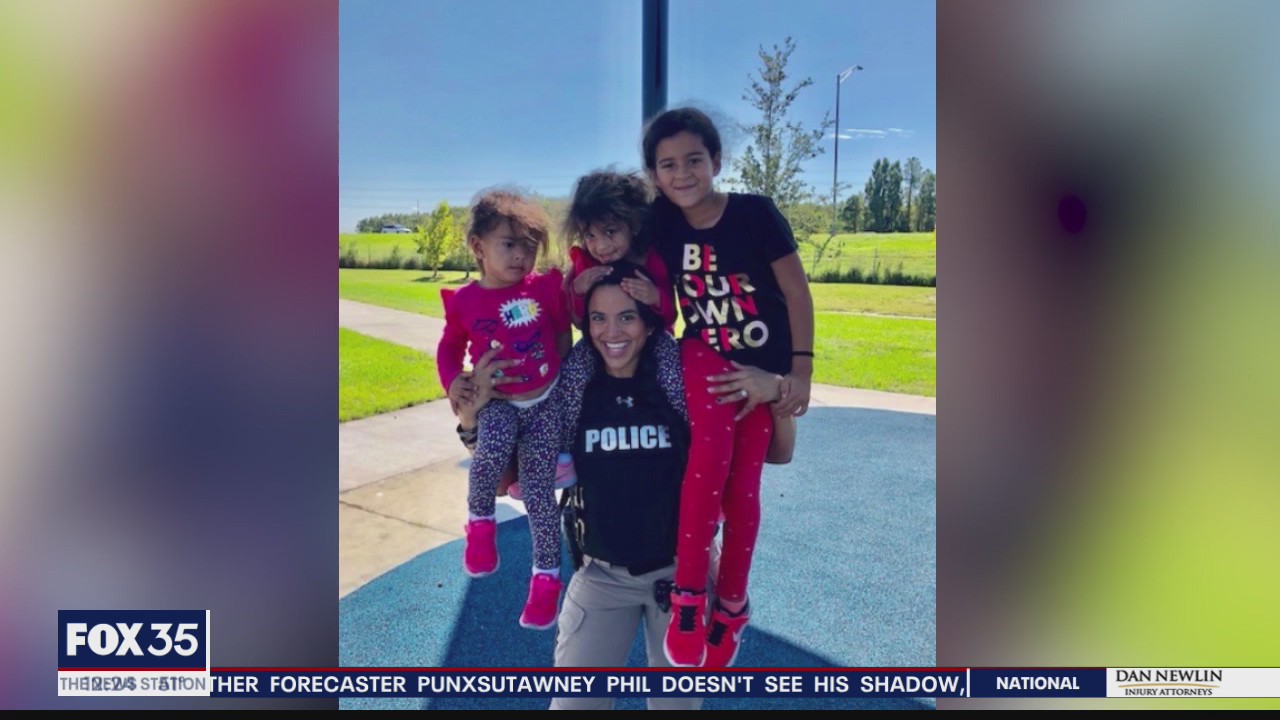 Widow of slain officer seeking joyful life while honoring husband's memory