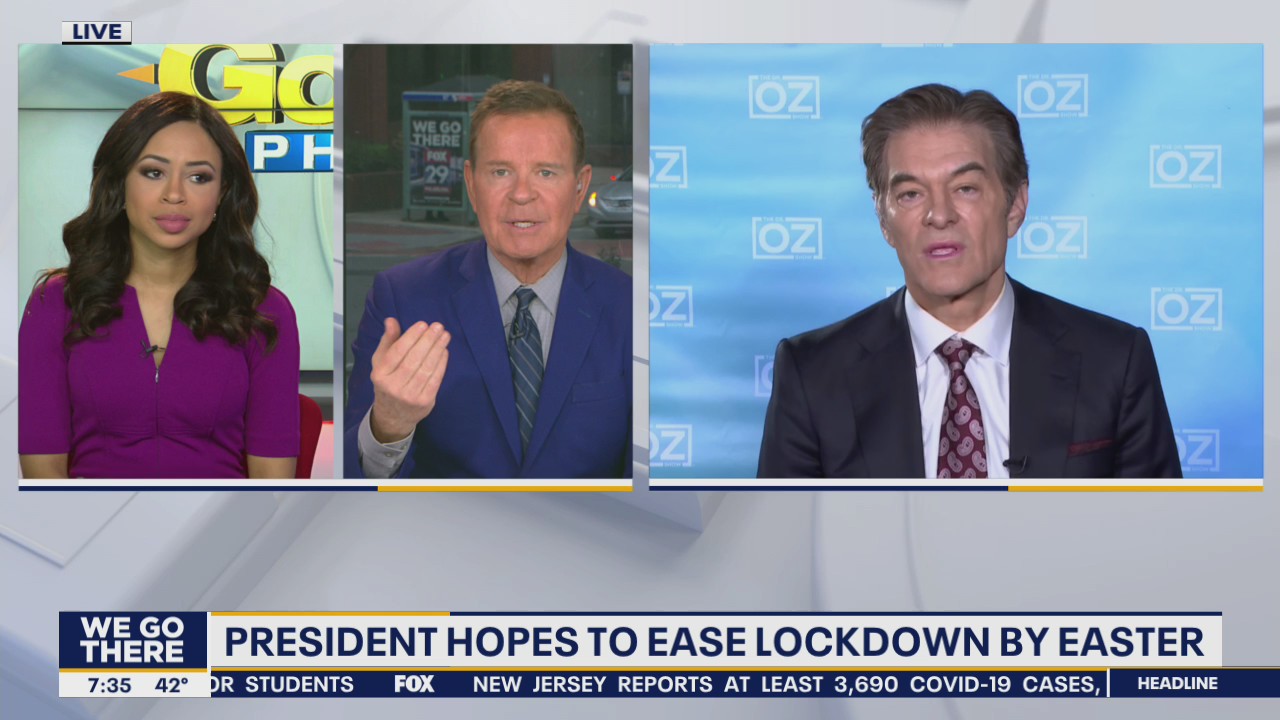 Dr. Oz discusses Trumps hopes to ease lockdown by Easter, latest research for COVID-19