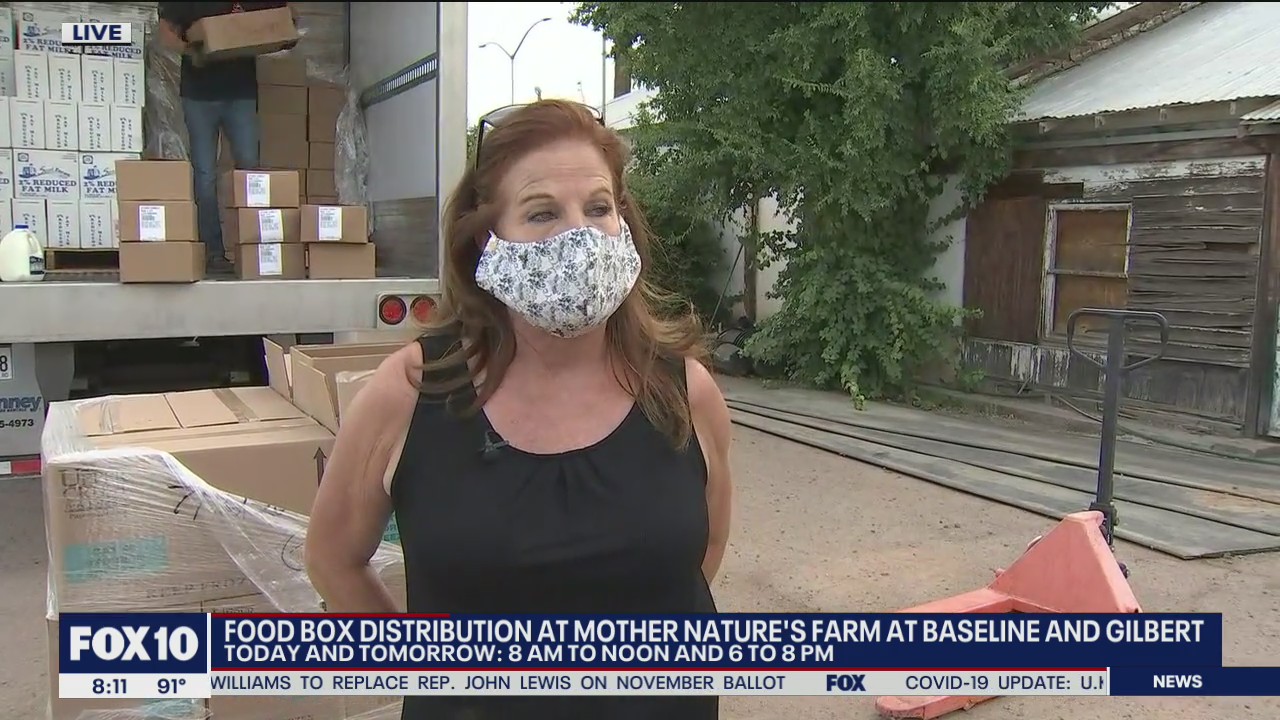 Mother Nature's Farm in Gilbert distributing food to families in need