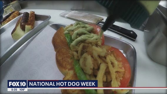 Taking a look at some special hot dogs at a Valley restaurant amid National Hot Dog Week