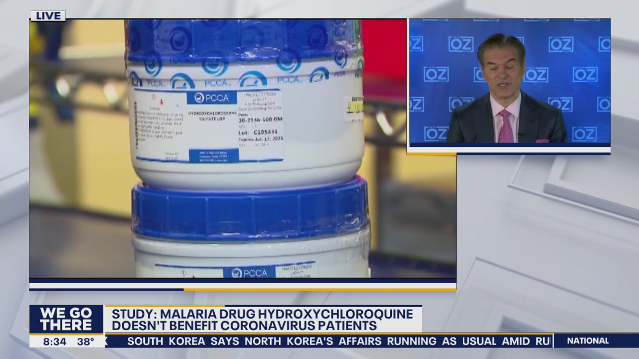 Study: Malaria drug Hydroxychloroquine doesn't benefit COVID-19 patients