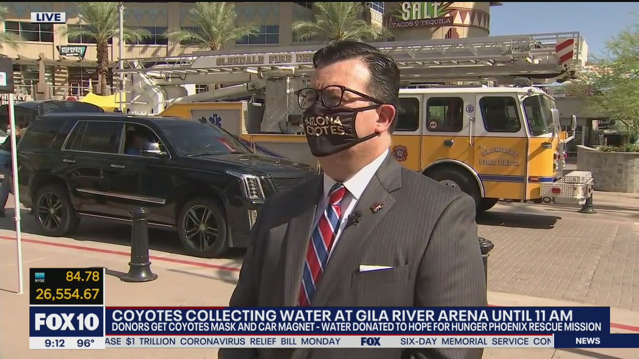 Coyotes collecting water donations to benefit Phoenix Rescue Mission