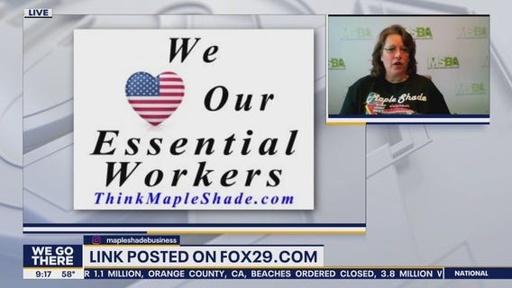 Maple Shade Business Association selling signs to support front line workers