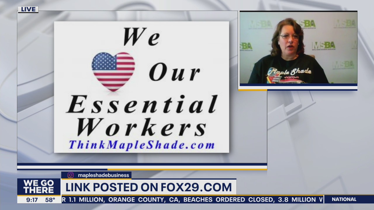 Maple Shade Business Association selling signs to support front line workers