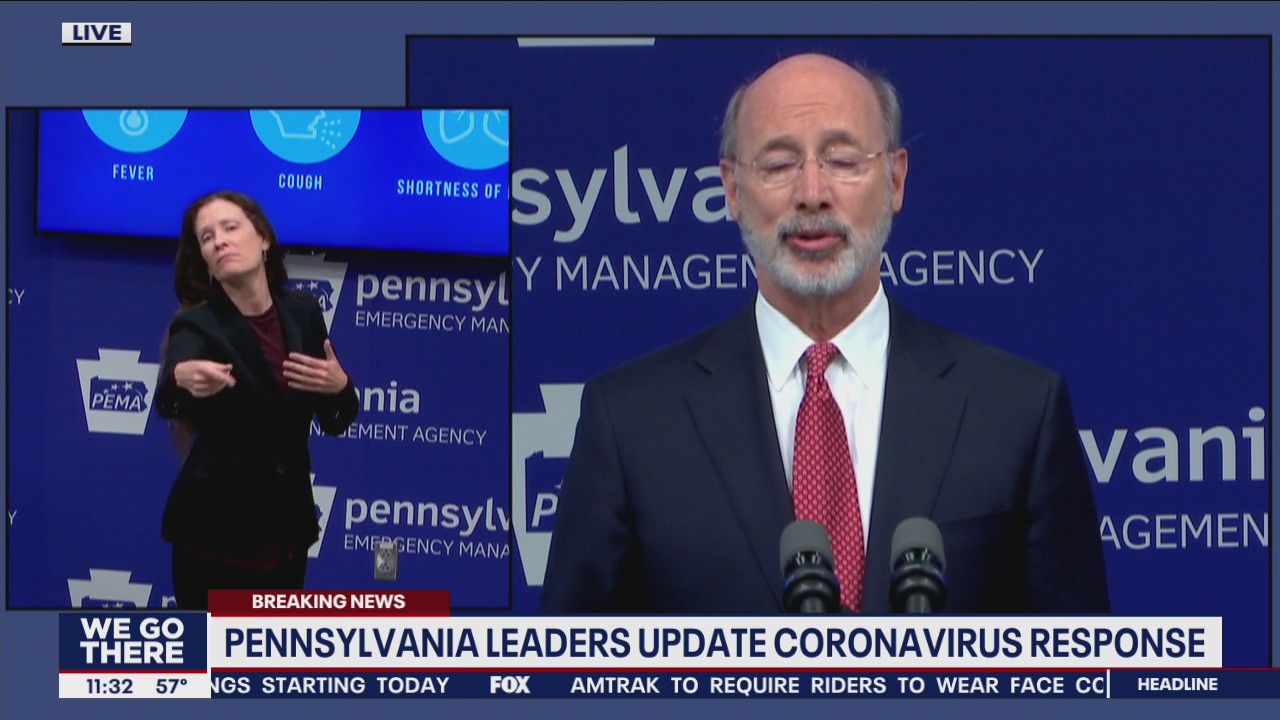 Governor Wolf addresses coronavirus response in PA after President Trump's critical tweet