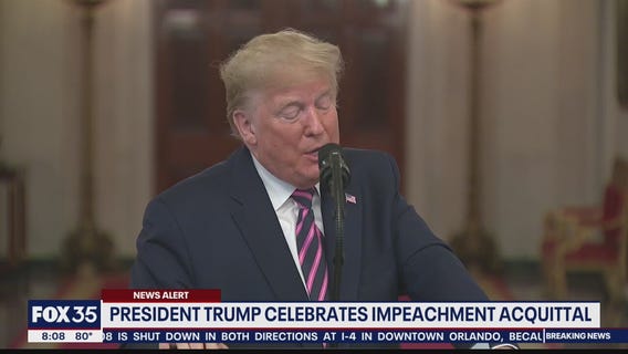 Trump celebrates impeachment acquittal