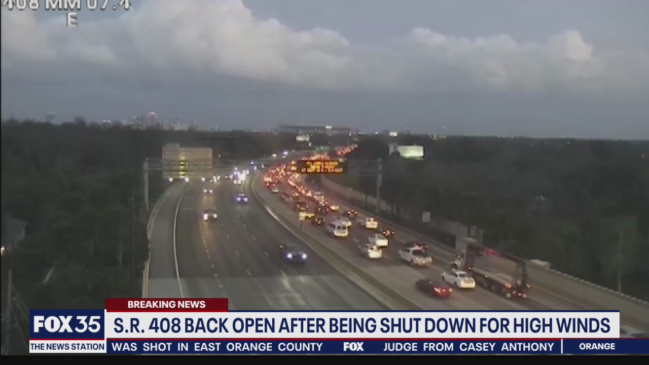 SR 408 now open after being closed in both directions
