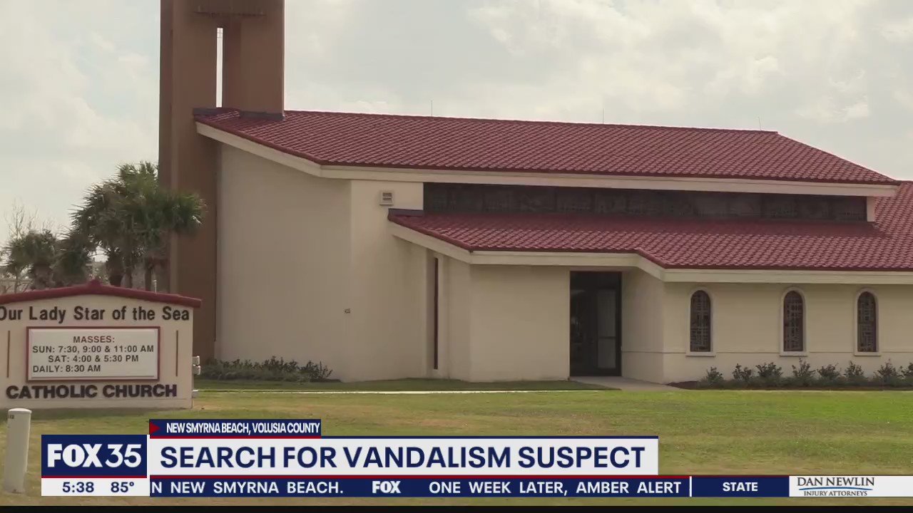 Search for vandalism suspect in New Smyrna Beach