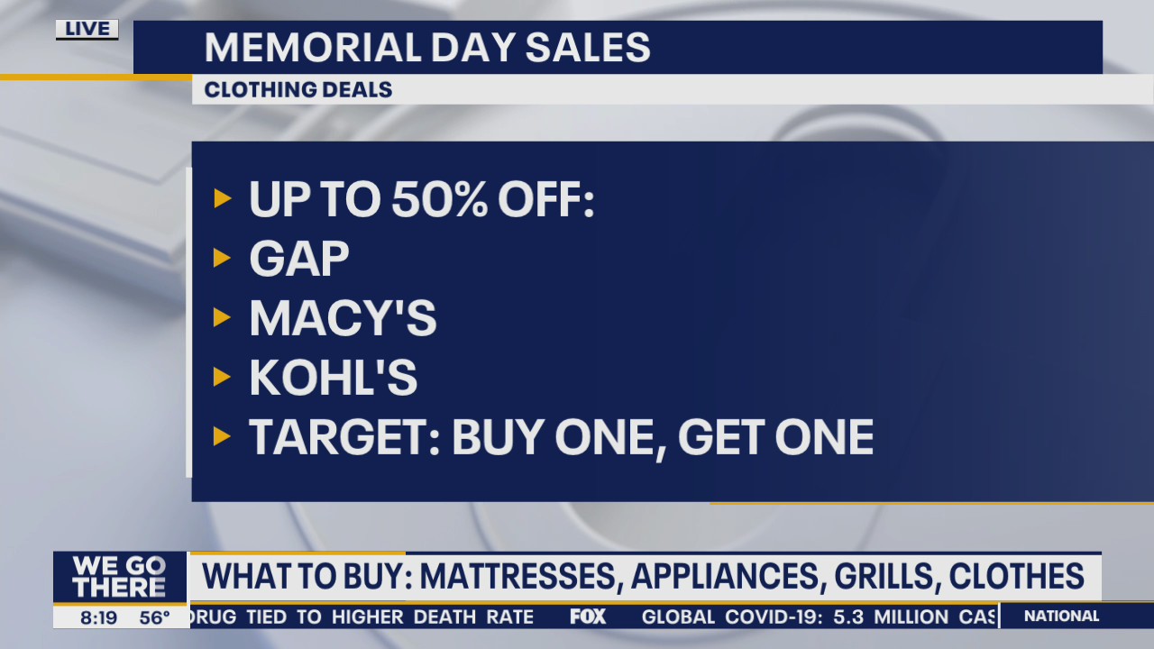 What to buy over Memorial Day Weekend