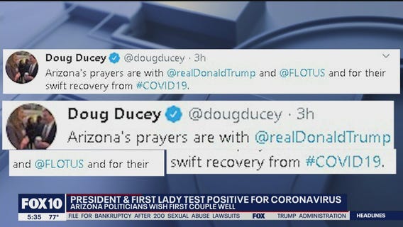 Arizona leaders offer support after President Trump, first lady test positive for coronavirus