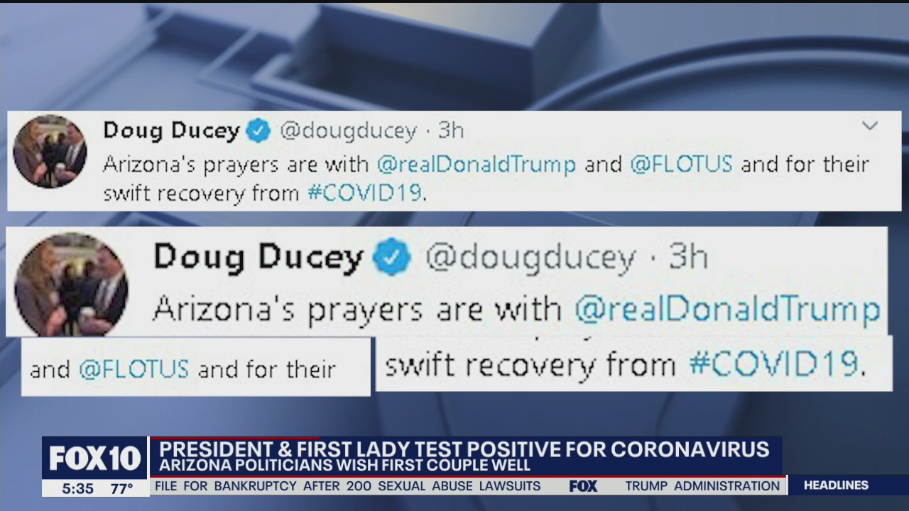 Arizona leaders offer support after President Trump, first lady test positive for coronavirus