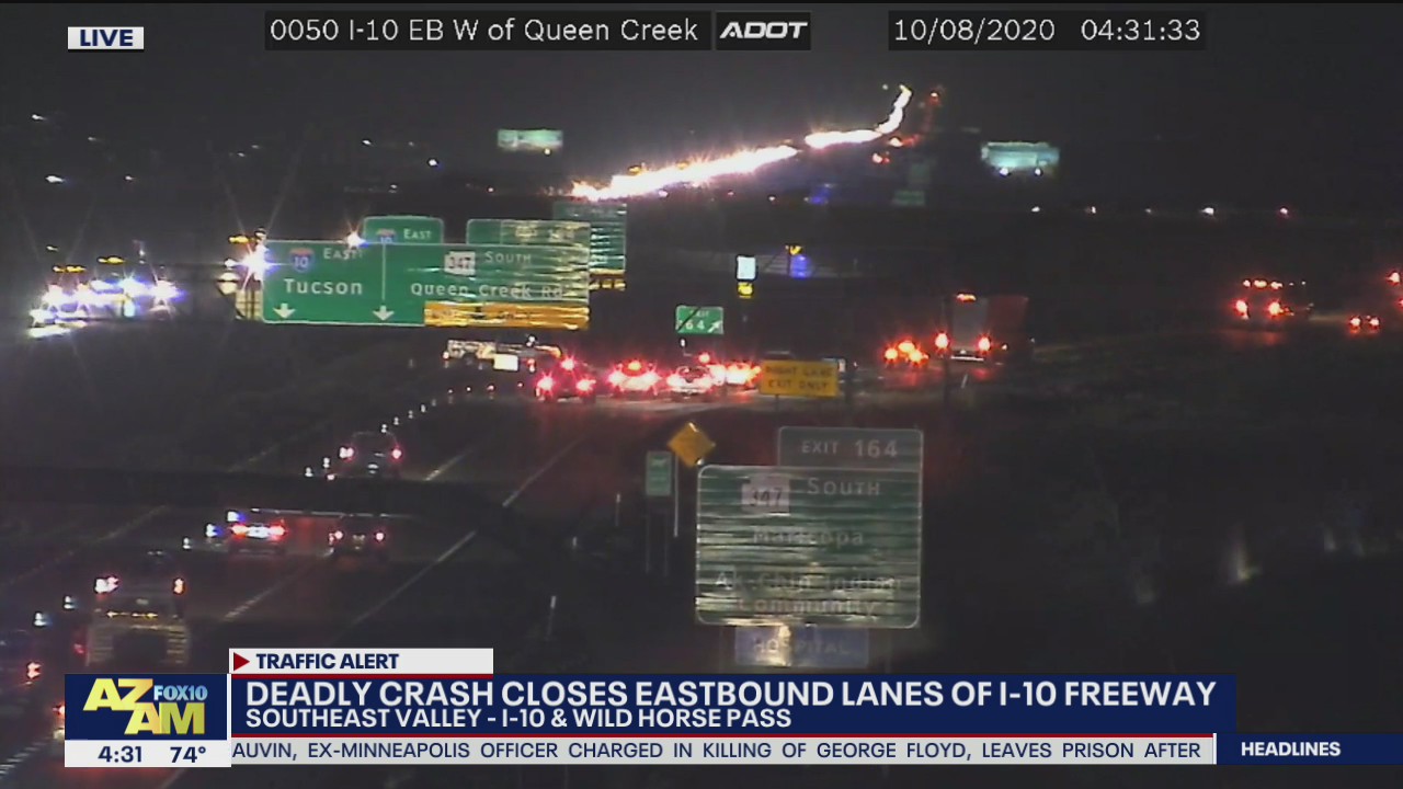 I-10 EB closed at Wild Horse Pass after fatal crash
