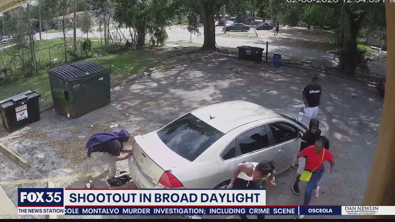 Shootout in broad daylight caught on Titusville surveillance camera