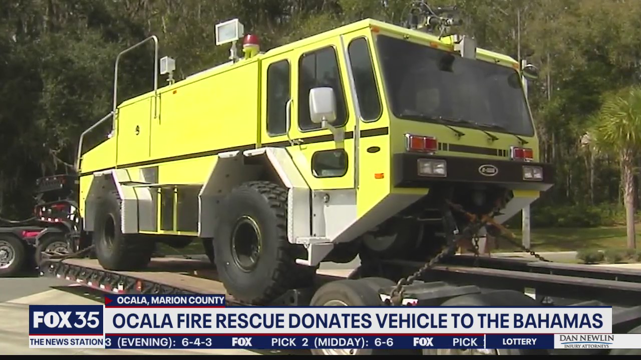 Ocala Fire Rescue donates vehicle to community in Bahamas