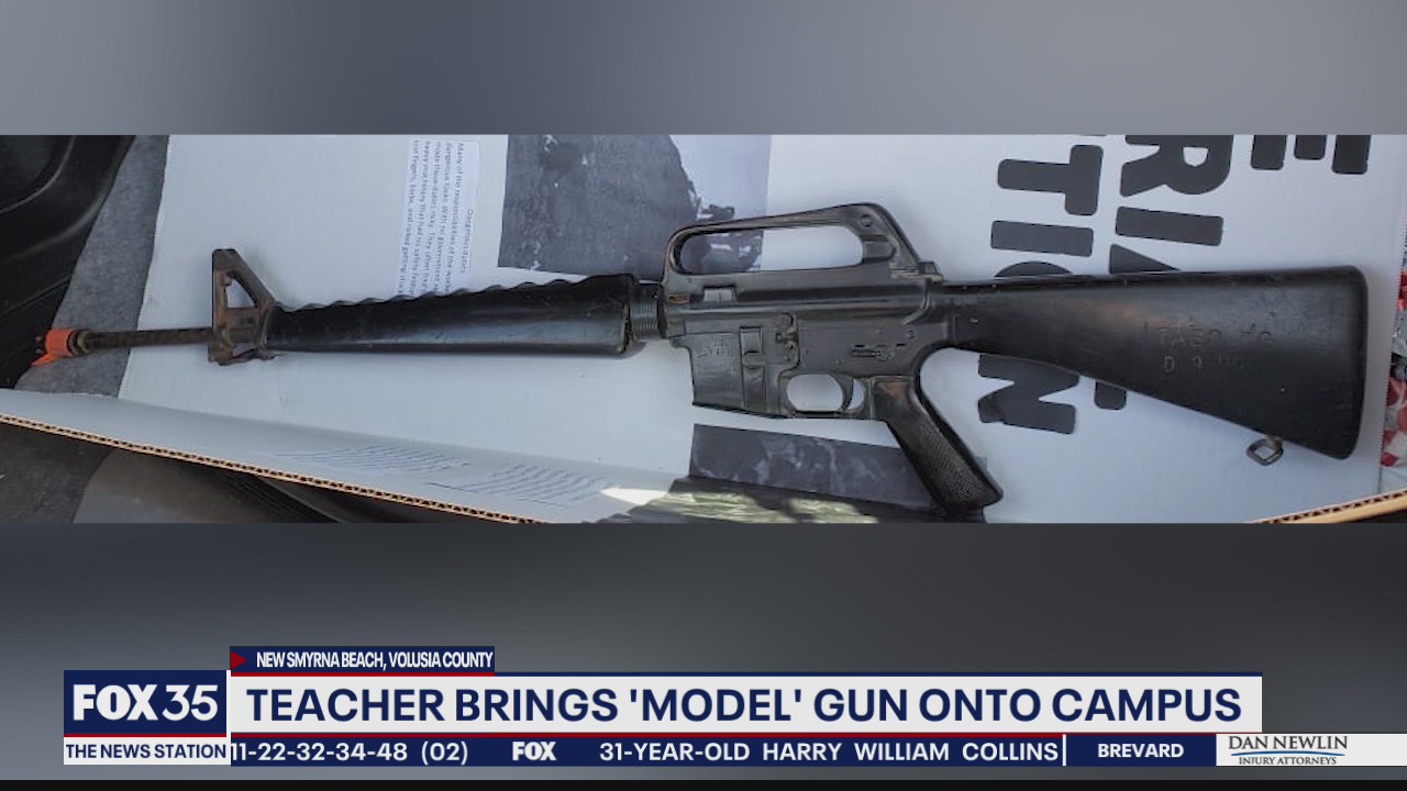 Teacher brings model gun to class at high school