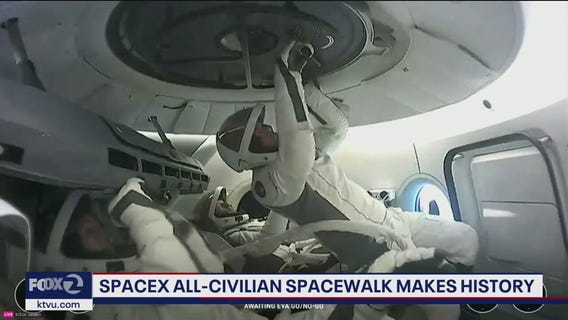 Spacex makes history with all-civilian spacewalk