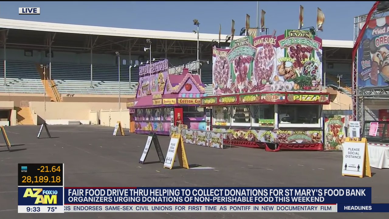 Arizona State Fair food drive-thru collecting donations for St. Mary's Food Bank