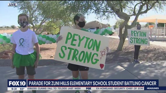 Peyton strong: Parade held for Peoria 5th grader battling cancer