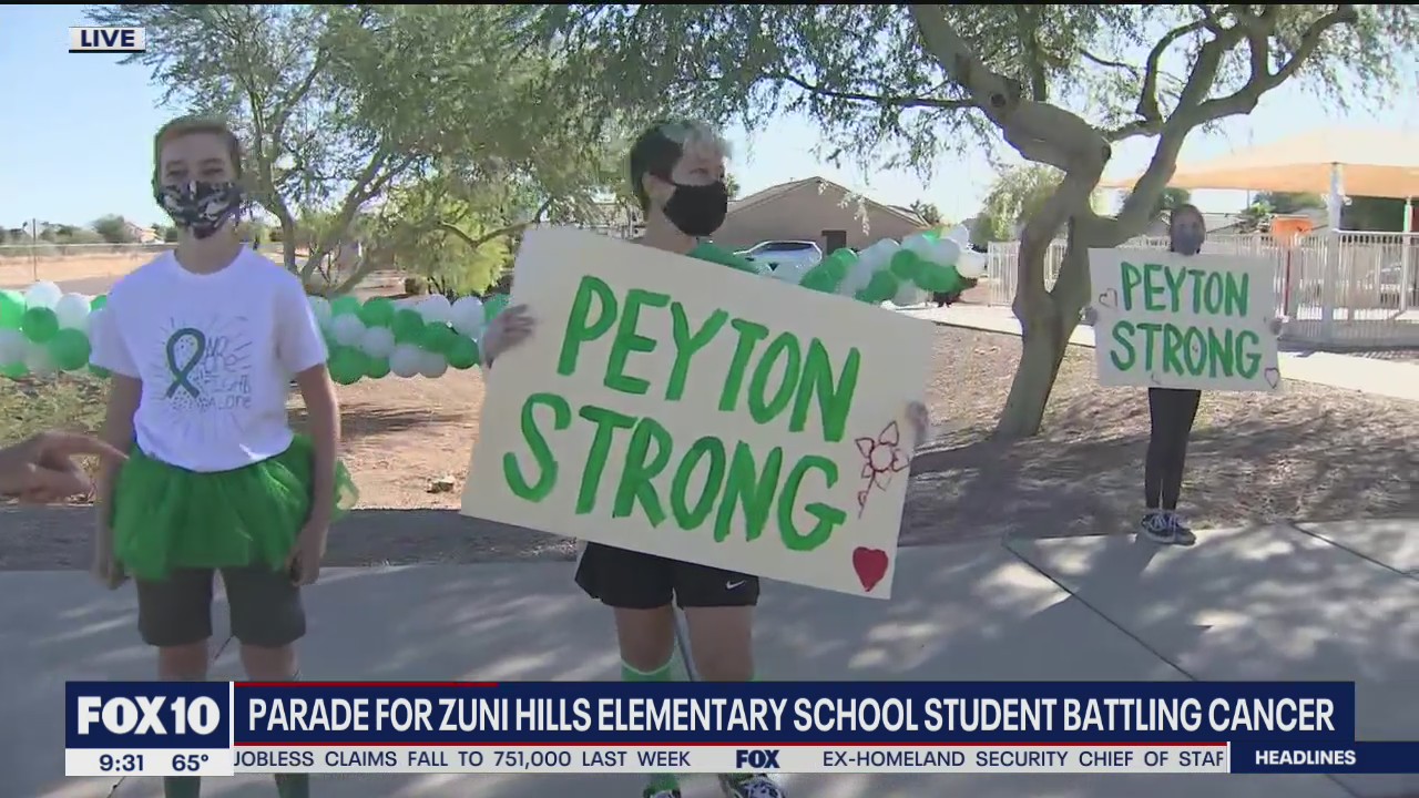 Peyton strong: Parade held for Peoria 5th grader battling cancer