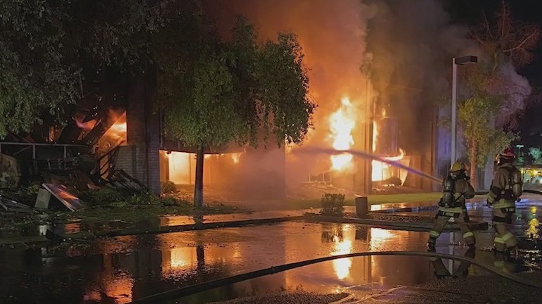 Phoenix office complex destroyed after third-alarm fire | FOX 10 Phoenix