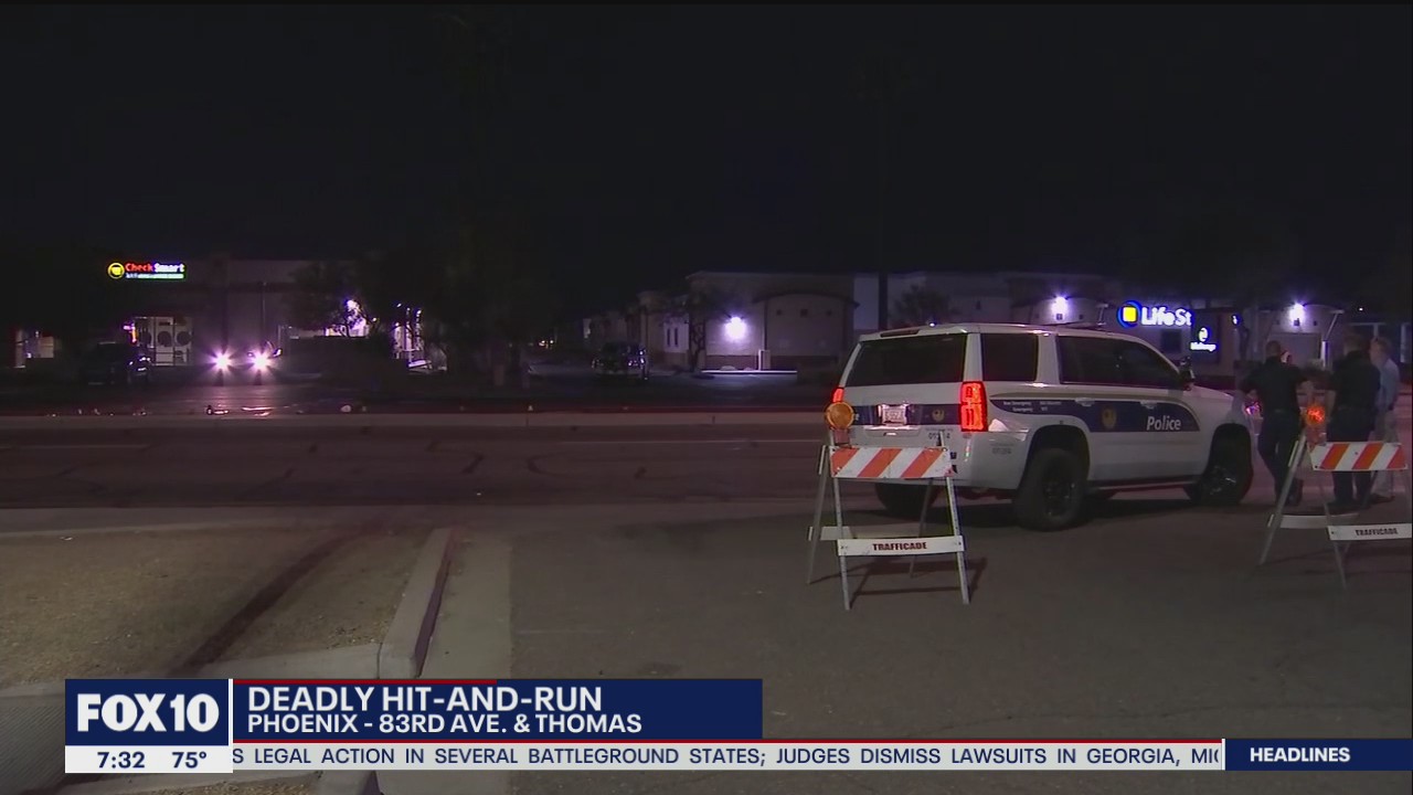 PD: Pedestrian struck, killed by SUV in hit-and-run crash | FOX 10 Phoenix