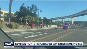 Fights, stabbing amid unruly crowd at Emeryville mall