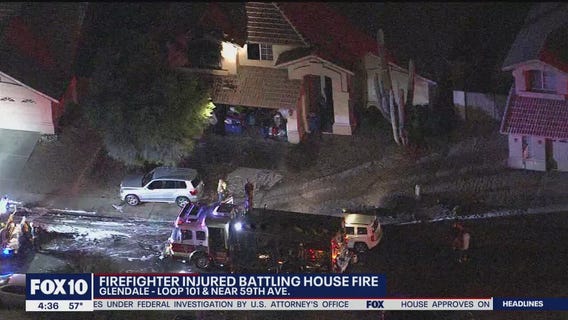 Firefighter injured while battling Glendale house fire