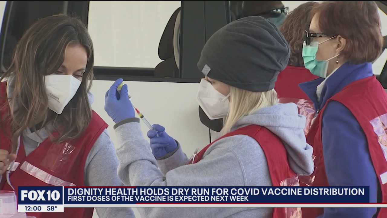 Dignity Health holds dry run for COVID-19 vaccine distribution