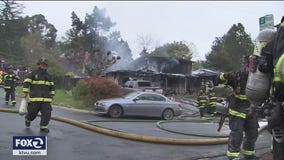 Explosive overnight Orinda house fire wakes dozens of nearby residents