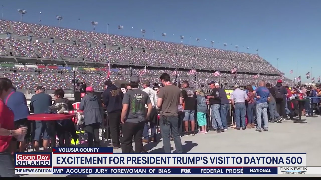 Excitement for President Trump's visit to Daytona 500