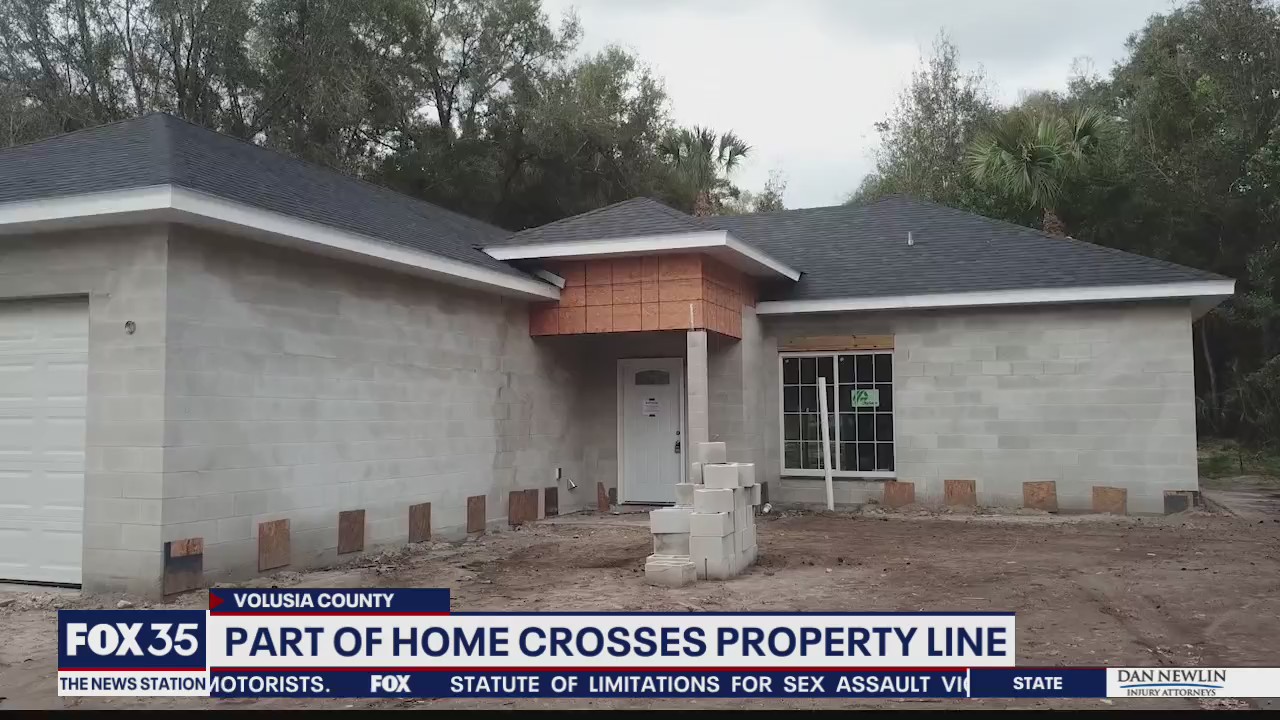 Part of home being constructed on public land