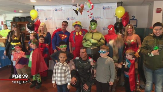 Children with autism become superheroes for a day