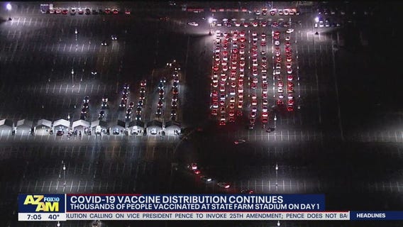 COVID-19 vaccine distribution continues at State Farm Stadium