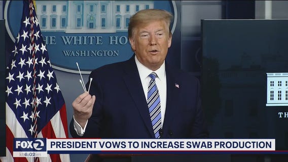 President Trump vows to increase swab production