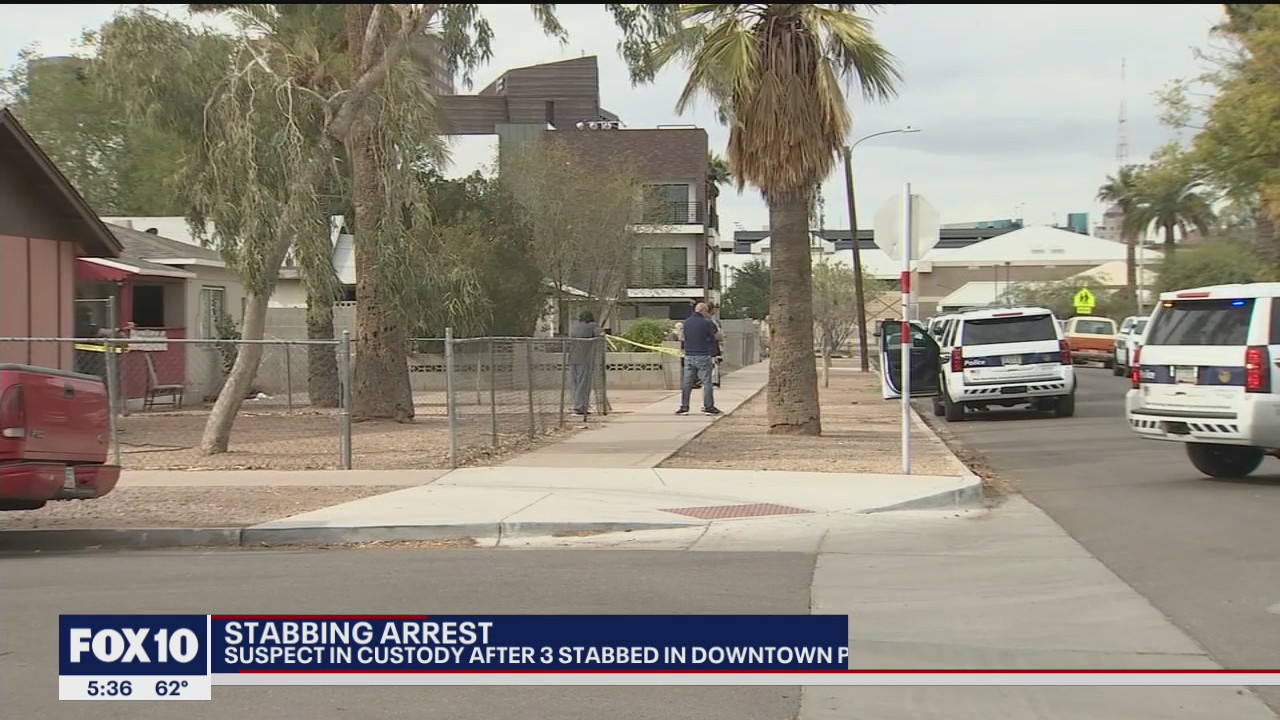 Suspect in custody after 3 people were stabbed in Phoenix | FOX 10 Phoenix