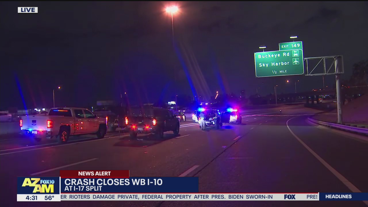 Serious crash closes I-10 freeway at the I-17 split | FOX 10 Phoenix